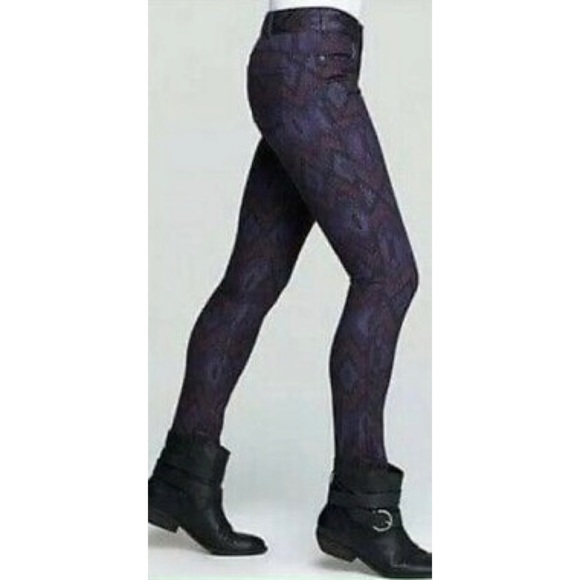 Free People : purple Aztec pattern jeans - Picture 3 of 11